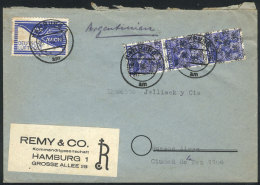 Airmail Cover Sent From Hamburg To Buenos Aires On 6/JUL/1948, It Bears A Special Airmail Label Along Postage, VF! - Sonstige & Ohne Zuordnung