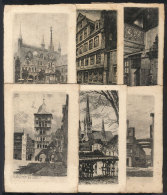 6 Old Engraved PCs, With Very Nice Views Of Bremen, Frankfurt And Lübeck - Other & Unclassified