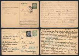 Lot Of 6 Covers Or Postcards Used Between 1938 And 1942 From Germany Or Austria, All Franked With German Stamps,... - Autres & Non Classés