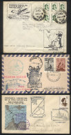 3 Covers Posted Between 1967 And 1972, Interesting Flights To Antarctica, Fine To VF Quality! - Andere & Zonder Classificatie