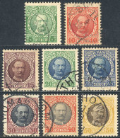 Sc.43/50, 1908 Frederik VIII, Complete Set Of 8 Used Values, VF Quality, Catalog Value US$114+ - Other & Unclassified