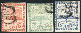 GJ.1/3, The Complete Set Of 3 Values Used In SALTA, Genuine And Guaranteed Cancels (signed By Alberto Solari On... - Gebruikt