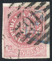 GJ.10, 5c. Rose Without Accent, With TRIPLE CANCELLATION: Rosario In Ellipse (blue), Over That It Received The... - Gebruikt