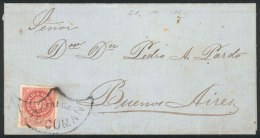 GJ.10, 5c. Without Accent, Superb Example Franking A Folded Cover To Buenos Aires, With A Handsome FRANCA-TUCUMAN... - Covers & Documents