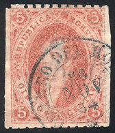 GJ.19, 1st Printing Perforated, Used In Rosario On 19/NO/1864, Excellent Quality! - Used Stamps
