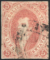 GJ.19, 1st Or 2nd Printing Perforated, With SAN NICOLÁS Cancel In Double Ogive, Rare, Fine Quality! - Used Stamps