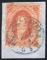 GJ.19, 2nd Printing Worn Impression, Superb Example On A Fragment With Cancel Of Buenos Aires, Excellent! - Used Stamps