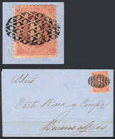 GJ.20, 3rd Printing, Superb Example With All Its Teeth And Beautiful Color, Franking A Folded Cover Dated... - Lettres & Documents