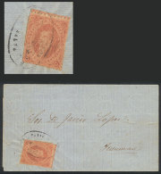 GJ.20d, 3rd Printing, DIRTY PLATE Variety, Franking A Folded Cover With Rococo Cancel Of SALTA, Very Nice!... - Brieven En Documenten