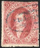 GJ.26, 5th Printing, Rare CLEAR IMPRESSION, Carmine Rose, Used In Concordia, Superb! - Used Stamps