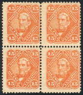 GJ.88, 1888 15c. San Martín, Beautiful Mint Block Of 4, 2 Stamps MNH (+100%), Very Fresh And Attractive,... - Andere & Zonder Classificatie