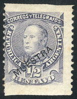 GJ.97, With Variety IMPERFORATE HORIZONTALLY, Also With MUESTRA Overprint, Interesting! - Sonstige & Ohne Zuordnung