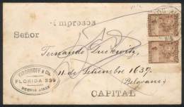 GJ.217, Pair ½c. Liberty Franking A Cover With PRINTER MATTER Used In Buenos Aires On 30/DE/1905 And... - Other & Unclassified