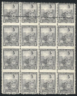 GJ.219PH, 1899 2c. Seated Liberty, Block Of 16, The 4 Top Stamps With Horizontal Perforation In The Middle And The... - Other & Unclassified