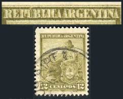 GJ.248a, Liberty Seated 12c. Olive Green, Perforation 12, With Variety: PARTIAL DOUBLE IMPRESSION (see Letters At... - Sonstige & Ohne Zuordnung