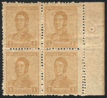 GJ.498, Block Of 4, Bottom Right Stamp With Vertical DOUBLE PERFORATION Variety, VF! - Autres & Non Classés