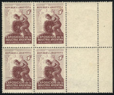 GJ.941CD, Block Of 4 With 2 Labels At Right, VF Quality (the Lower Pair MNH) - Other & Unclassified