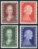 GJ.1019/1022, The 4 High Values Of The Eva Perón Issue, Mint With Gum, One With Minor Defect On Gum (they... - Sonstige & Ohne Zuordnung