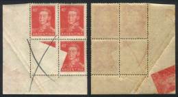 GJ.1041, Fantastic Corner Block Of 4 With Variety: One Stamp Almost Completely Unprinted Due To Pre-printing... - Other & Unclassified