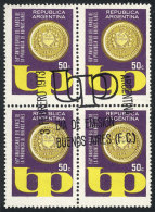 GJ.1604a, 1973 Banco De La Provincia De Buenos Aires, Variety BLACK COLOR OMITTED, Very Rare Block Of 4 With First... - Other & Unclassified