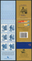 Booklet GJ.2931, 1999 Postman, Printer's PROOF In Cyan And Black, Imperforate (not Die-cut), Excellent Quality,... - Andere & Zonder Classificatie