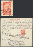 FISCAL USE OF AN OFFICIAL STAMP: GJ.37, Liberty 5c. Red, Used As A Fiscal Stamp On A Receipt Of The Comission Of... - Dienstzegels