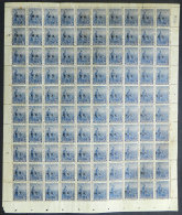 GJ.224, Complete Sheet Of 100 Stamps, With Very Interesting Variety: The Overprints Are VERTICALLY MISALIGNED: In... - Dienstzegels