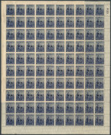 GJ.454, 1912 Plowman 12c., German Paper, Perf 13½ X 12½, COMPLETE SHEET Of 100 Examples, Mint (most... - Officials