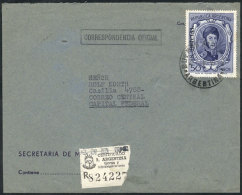 Registered Cover Used In Buenos Aires On 7/OC/1967, Franked By GJ.776 ALONE, Very Fine Quality, Extremely Rare! - Officials