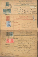 3 Parcel Post Despatch Notes Used Between 1913 And 1922, Interesting! - Entiers Postaux