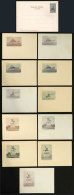Postal Cards VK.23, 1901 2c. Mitre, 11 Cards With Different Views And/or Colors On Reverse. All Mint Unused, Some... - Postwaardestukken