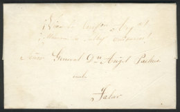 Entire Letter Dated 10/FE/1848 And Sent Without Postage (by Relay System) To "General Angel Pacheco, En El Talar",... - Autres & Non Classés