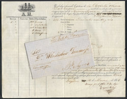 Entire Letter Sent From ESQUINA (Corrientes) To Buenos Aires On 18/MAR/1865, Without Postage Or Postal Marks, Per... - Autres & Non Classés