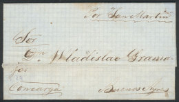 Entire Letter Sent From ESQUINA (Corrientes) To Buenos Aires On 10/JUL/1865, Without Postage Or Postal Marks, Per... - Andere & Zonder Classificatie