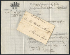 Entire Letter Sent From GOYA (Corrientes) To Buenos Aires On 10/MAR/1866, Without Postage Or Postal Marks, Per... - Andere & Zonder Classificatie