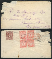 Cover Sent From LOBERÍA (Buenos Aires) To England On 22/JUN/1884, Franked On Back With A Combination Of... - Other & Unclassified