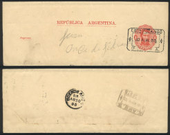 1c. Wrapper Posted On 30/AP/1885, With Postmark Of "ESTACION ITUZAINGO", And Backstamped "EST. AMB. 3 - F.C.... - Autres & Non Classés