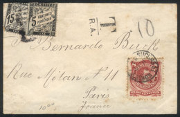 Cover Sent From Buenos Aires To France On 14/JUL/1887, Franked With 8c. (GJ.54B), Insufficient Postage And So It... - Andere & Zonder Classificatie