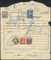 Telegram Of 40c. Unwatermarked + GJ.98A + 102 + 105 + 100 (total 58c.), Used On 12/SE/1890, With Defects, Good... - Autres & Non Classés