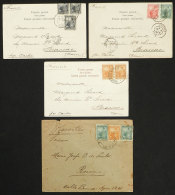 1 Cover And 3 Postcards With Various Postages With Stamps Of The LIBERTY SEATED Issue, Very Nice. One Card Sent To... - Andere & Zonder Classificatie