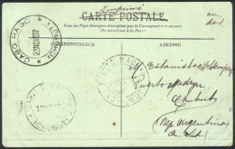 Postcard Sent From France, With Transit And Arrival Handstamps Of: CABO RASO (23/NO/1907), BAHIA CAMARONES (11/OC)... - Andere & Zonder Classificatie