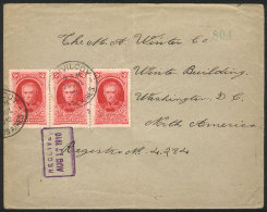 Cover Franked With 5c. Saavedra X3, Sent From CHIVILCOY To USA On 20/JUL/1910, VF Quality! - Other & Unclassified