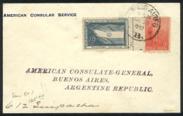 Cover Used In Buenos Aires On 20/AU/1912, Franked With 5c. Plowman (large Size) + 5c. Cinderella "Pro Military... - Other & Unclassified