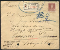 Registered Cover Franked By GJ.603 Alone, Sent From Buenos Aires To SERBIA On 31/MAR/1926. Delivery Was Attempted... - Other & Unclassified