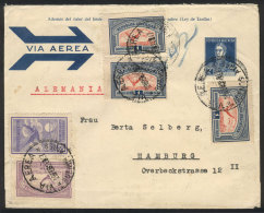 12c. Stationery Airmail Envelope With Nice Additional Postage (total 3.57P.), Sent From Buenos Aires To Germany On... - Andere & Zonder Classificatie