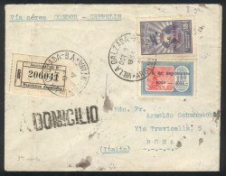 Registered Airmail Cover Sent From Villa Calzada To Italy On 9/OC/1931, Franked With GJ.715 + 718 (total 1.98P.),... - Andere & Zonder Classificatie