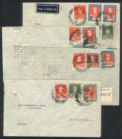 4 Airmail Covers Sent From Buenos Aires To POLAND Between 1934 And 1935, Franked With 1.15 (x2), 1.35 And 2.15P.,... - Andere & Zonder Classificatie