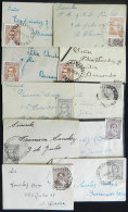 46 Covers Of Small Size (they Contained Cards) Used In 1940/50s, With Some Nice Postages (many Franked With 3c.)... - Andere & Zonder Classificatie