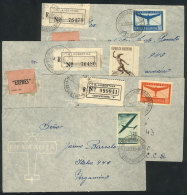 4 Covers Flown On 23/OC/1940 (first Day Of Issue) Franked With Stamps Of The Set Issued That Day, VF Quality! - Andere & Zonder Classificatie