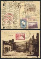 Registered Postcard Sent From Necochea To ROMANIA On 10/DE/1942 (franked $1.65). On Transit In USA It Received A... - Andere & Zonder Classificatie